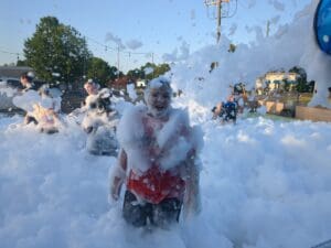 Kid playing the the foam in charlotte nc
